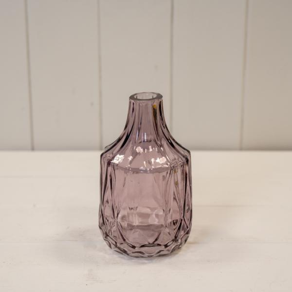 Amethyst Glass Bottle L8cm W8cm H13.8cm