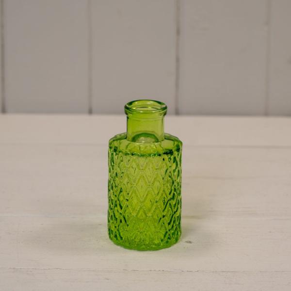 Emerald Green Mini Geometric Glass Bottle (H9.2cm) TD5cm  Weight-103g
