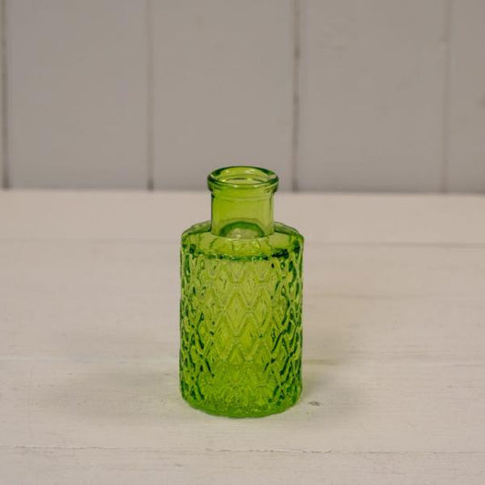Emerald Green Mini Geometric Glass Bottle (H9.2cm) TD5cm  Weight-103g