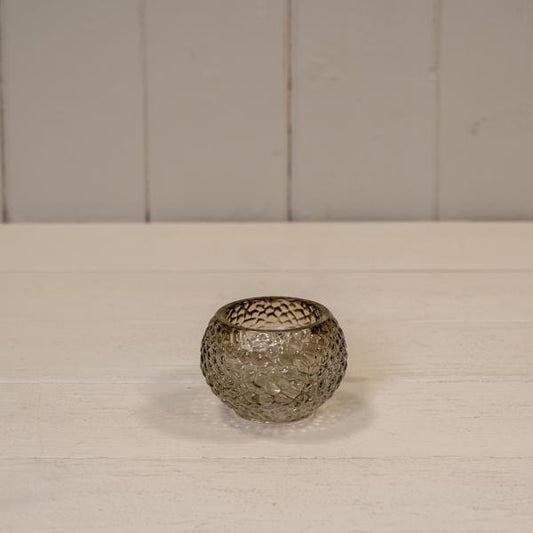 Smokey Brown Round Tealight Holder