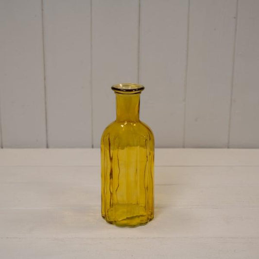 Yellow Glass Bottle H19cm TD4.5cm B7.5cm W 0.35kg