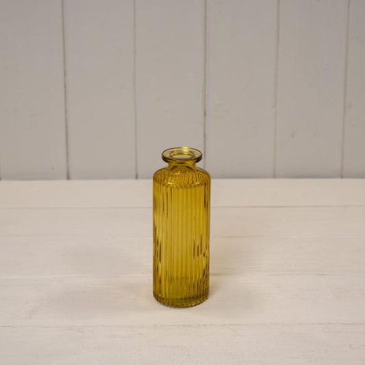 Yellow Glass Bottle D5.2 x H13.2cm  Weight-520g