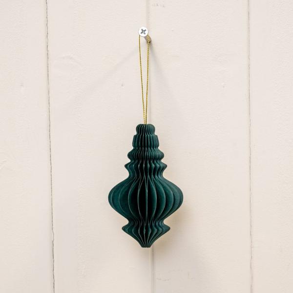 Set of 3 Dark Green Chandelier Baubles