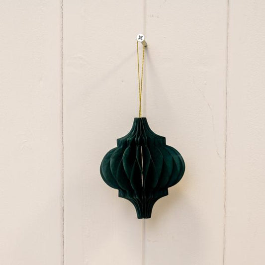 Set of 3 Dark Green Spinning Top Baubles