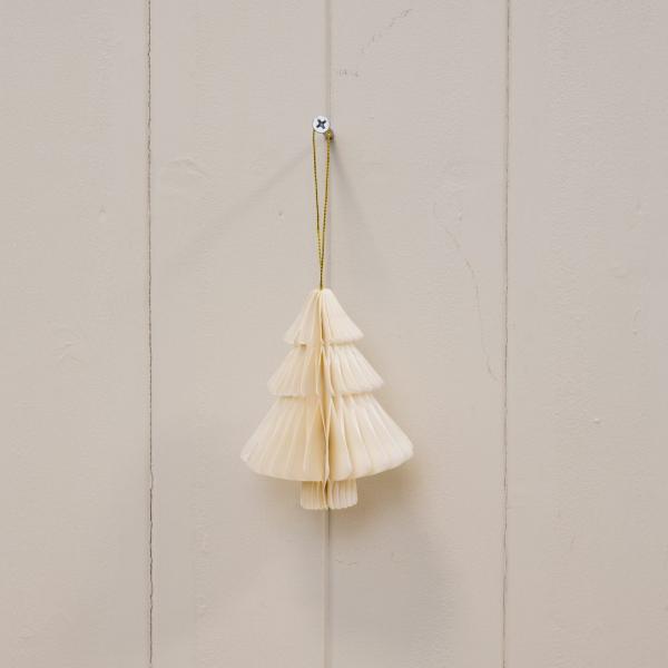 Set of 3 Off White Tree Baubles