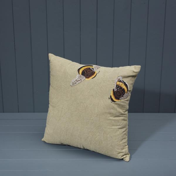 Handmade Washable Cotton Embroidered Cushion w8ith Filling 45x45cm Weight-559g