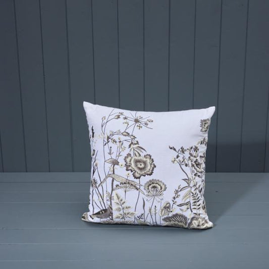 Handmade Washable Cotton Embroidered Cushion with Filling 40.5x40.5cm