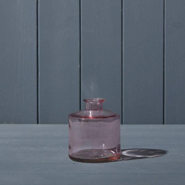 Lavender Squat Glass Bottle D9 x H10.3cm