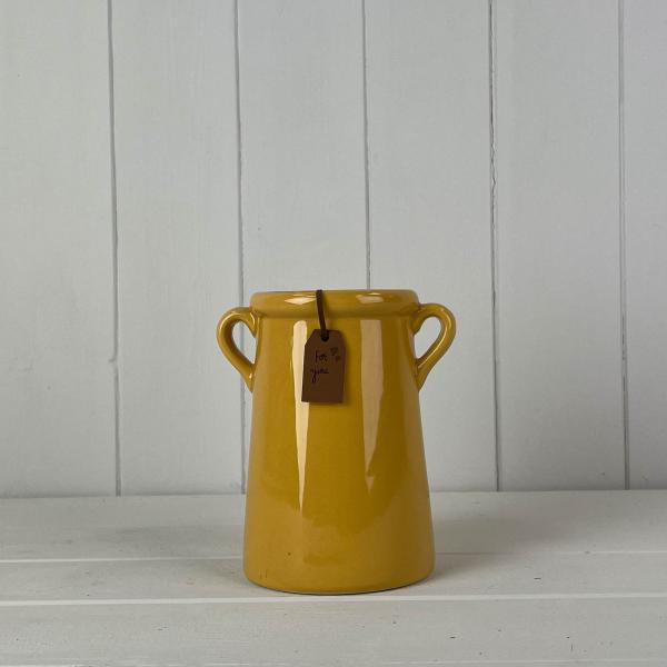 Burnt Yellow Vase 14cm