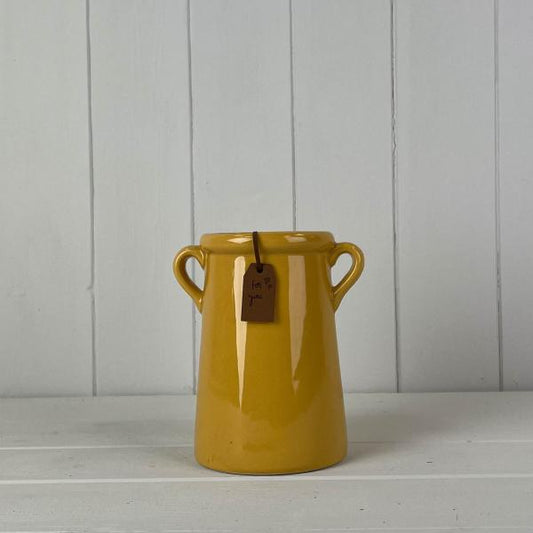Burnt Yellow Vase 14cm