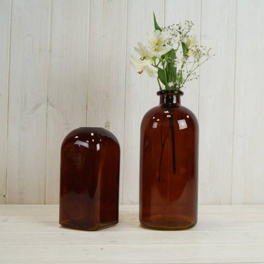 Burnt Amber Bottle H25cm TD5.1cm B10.5cm