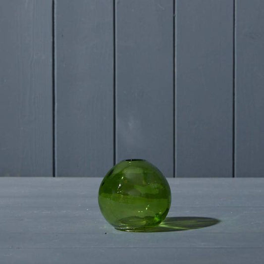 Emerald Green Globe Glass Vase D8.8 x H8cm
