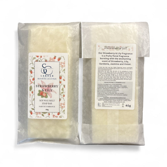 Strawberry & Lily Soy Wax Melt Snap Bar – 40g