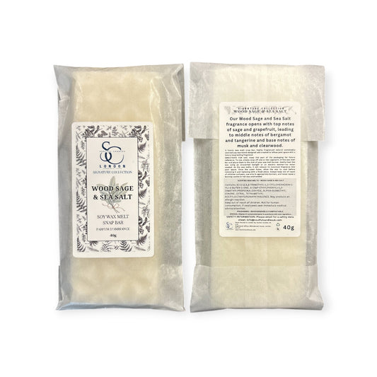 Wood Sage & Sea Salt Soy Wax Melt Snap Bar – 40g